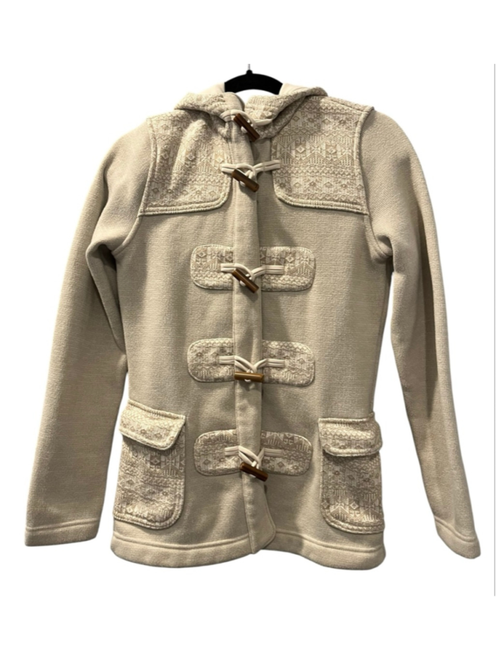 Patagonia Better Sweater Icelandic Coat Toggle Fleece Jacket Cream Size Small